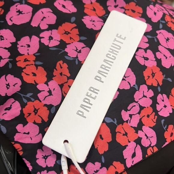 PAPER PARACHUTE MIXED BOTANICAL POLKA DOT MAXI DRESS NWT SIZE L - Picture 10 of 11